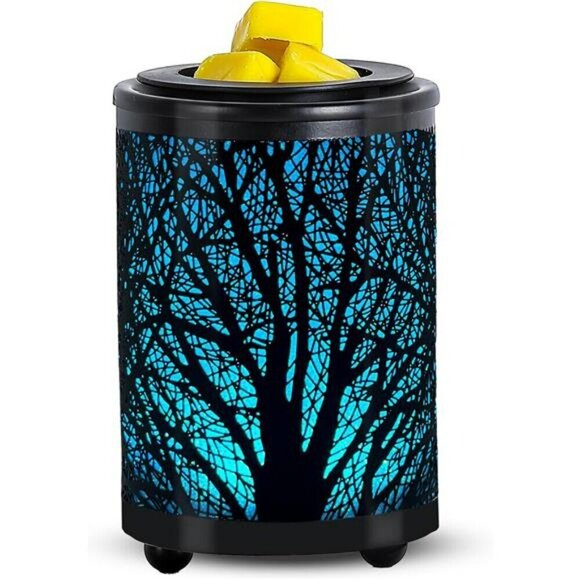 Electric Wax Melt Warmer PTC Heating Plate with 7 Colors LED Changing Black - Picture 1 of 7